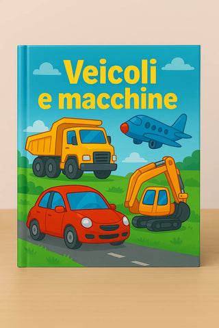 Libro da personalizzare a tema Veicoli e macchine